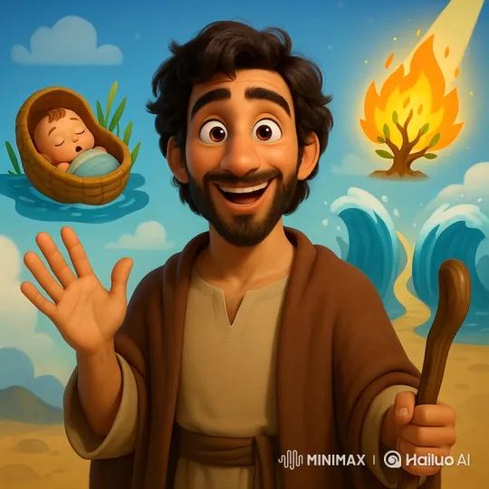 Animated Short: Friendly Man Welcomes Viewers with Gentle Wave – AI Generated Video | Hailuo AI