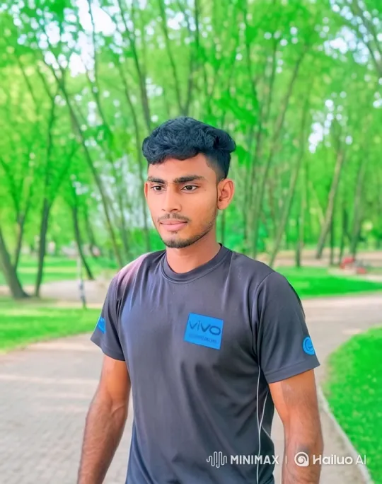 Young Man in Serene Park: A Tranquil Experience – AI Generated Video | Hailuo AI