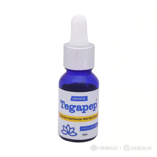 Tegapep Serum Display with Model's Radiant Close-Up – AI Generated Video | Hailuo AI