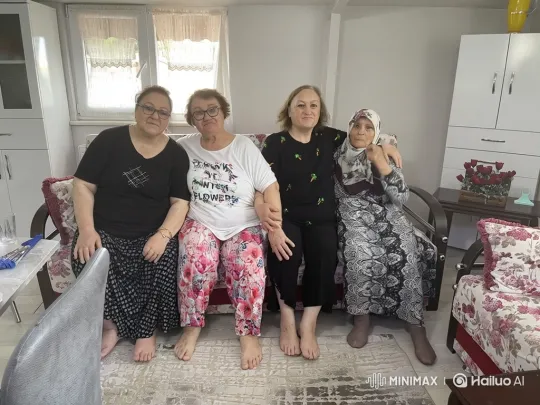 Four Older Women Rise and Sit on a Couch – AI Generated Video | Hailuo AI