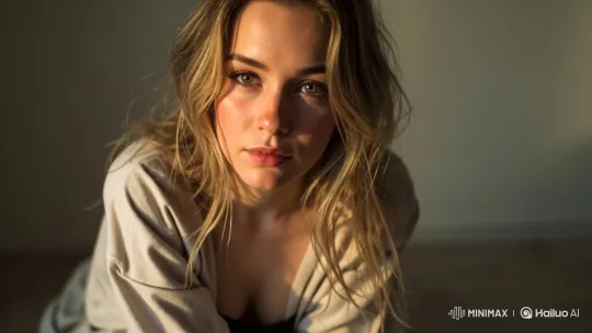 Intimate Portrait of a Woman Rising Gracefully – AI Generated Video | Hailuo AI