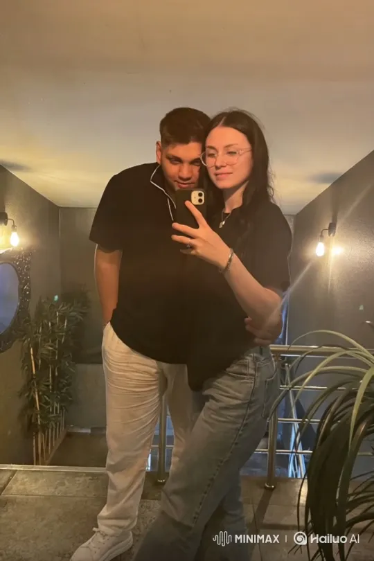 Young Couple and Toddler Embrace in Sunlit Moment – AI Generated Video | Hailuo AI