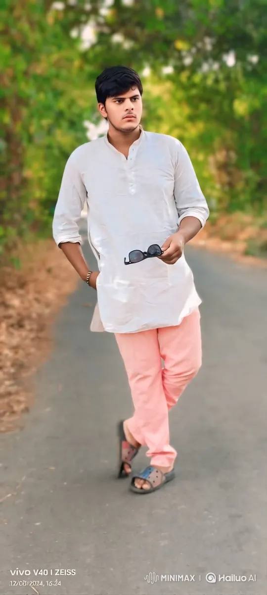 Young Man Meets Luxury Sedan on Empty Road – AI Generated Video | Hailuo AI