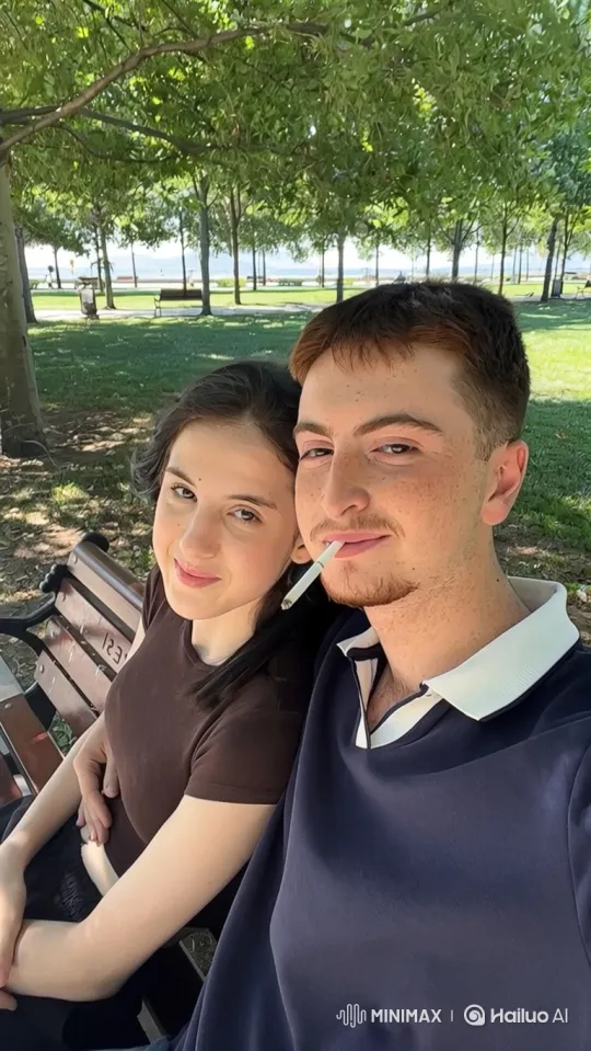 Young Couple and Daughter's Joyful Reunion in Park – AI Generated Video | Hailuo AI