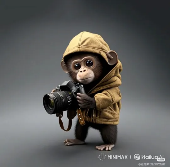 Monkey Videographer Captures Jungle Life – AI Generated Video | Hailuo AI