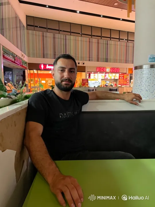 Father and Daughter Embrace in Bustling Food Court – AI Generated Video | Hailuo AI