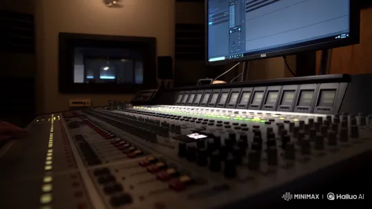 Sound Engineer Activates Track in Studio – AI Generated Video | Hailuo AI