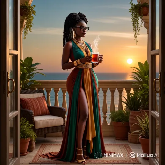 Elegant Woman Reflects on a Serene Ocean View – AI Generated Video | Hailuo AI