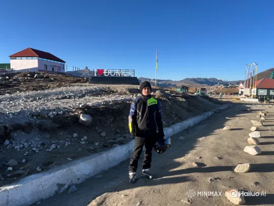 Motorcyclist on Mountain to Earth from Space Panorama – AI Generated Video | Hailuo AI