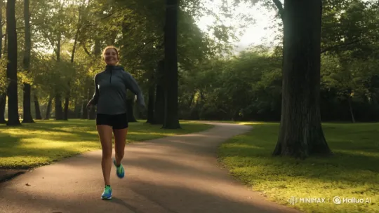 Joyful Runner Showcases ASICS MetaSpeed Tokyo in Park – AI Generated Video | Hailuo AI