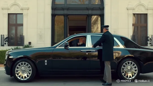 PM Modi Respectfully Shakes Driver's Hand Outside Rolls Royce – AI Generated Video | Hailuo AI