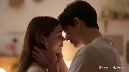 Intimate Close-Up of Man and Woman Kissing – AI Generated Video | Hailuo AI