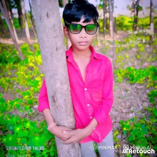 Boy in Woods Contemplates with Gentle Smile – AI Generated Video | Hailuo AI