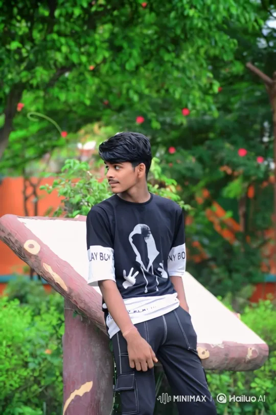 Young Man in Park with Dynamic Camera Tracking – AI Generated Video | Hailuo AI