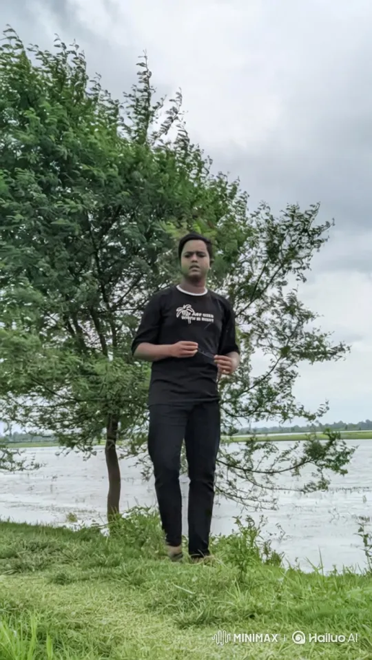 Young Man Dives and Swims in a Murky River – AI Generated Video | Hailuo AI