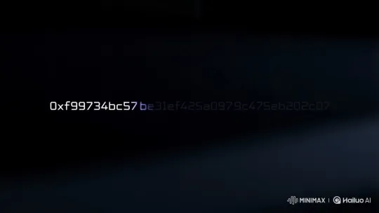 Hexadecimal Code Emergence in Minimalist Setting – AI Generated Video | Hailuo AI