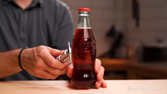 Precision Glass Bottle Cutting ASMR Experience – AI Generated Video | Hailuo AI