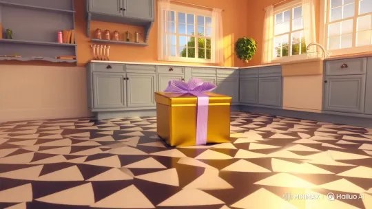 Golden Gift Transforms Kitchen into Candy Factory – AI Generated Video | Hailuo AI