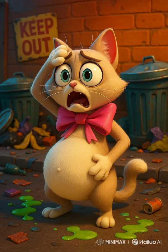 Panicked Cat Reacts to Distorted Reflection – AI Generated Video | Hailuo AI