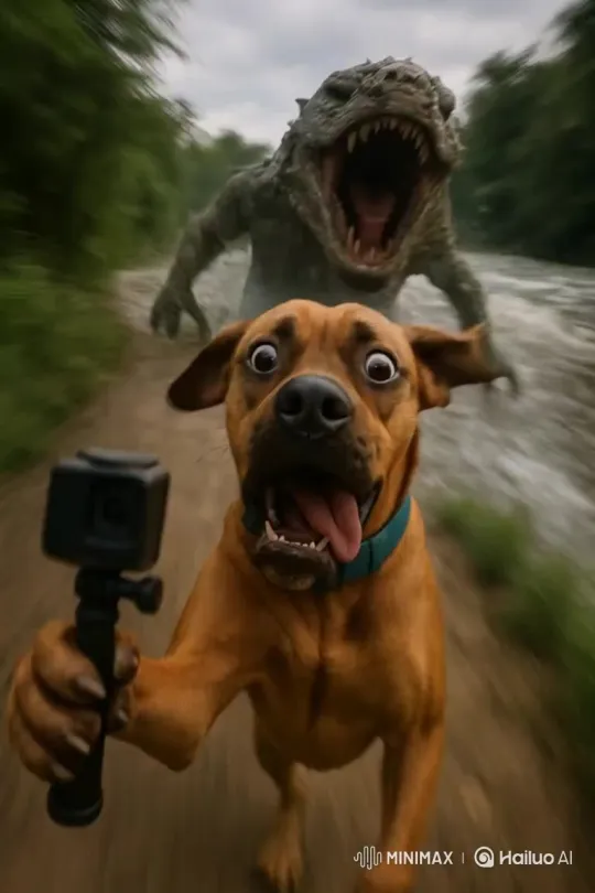 Milky Pursued by River Monster – AI Generated Video | Hailuo AI