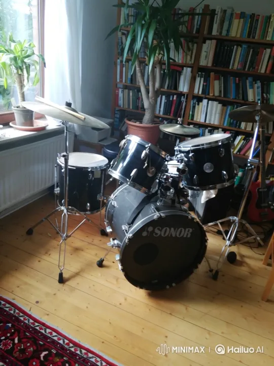 Magical Drumsticks Play Drums Amidst Falling Plant Chaos – AI Generated Video | Hailuo AI