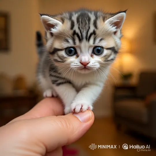 Tiny Tabby Kitten Delights with Playful Dance – AI Generated Video | Hailuo AI