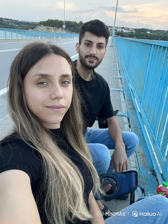 Family Moment Captured on Bridge Selfie – AI Generated Video | Hailuo AI