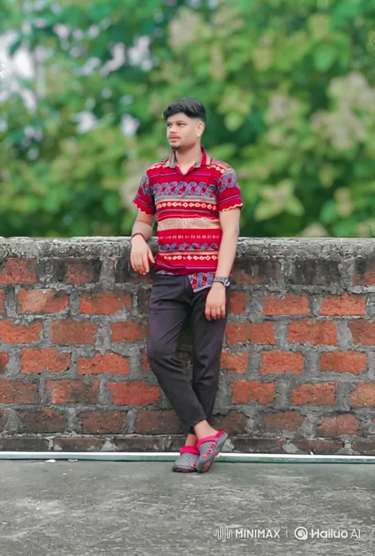 Young Man Meets Older Gentleman by Brick Wall – AI Generated Video | Hailuo AI