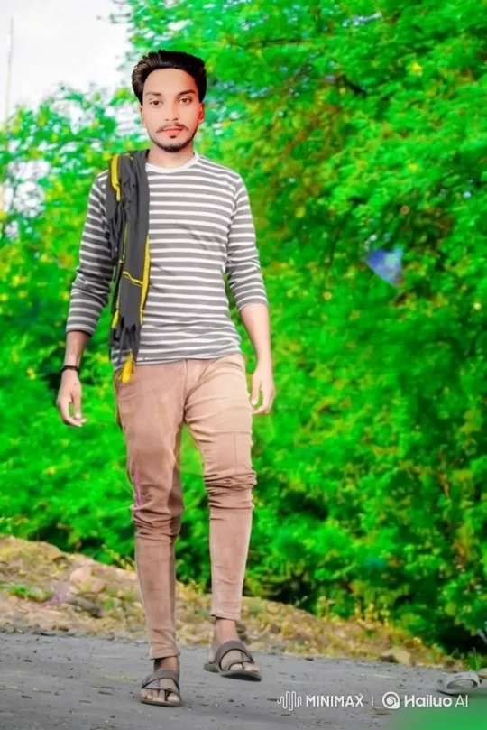 Young Man Pauses on Road, Reflects Calmly – AI Generated Video | Hailuo AI