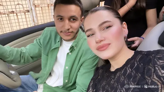 Couple and Daughter Share Loving Embrace in Summer Convertible – AI Generated Video | Hailuo AI