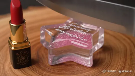 Eslem's Romantic Tribute with Heartfelt Words and Pink Lipstick – AI Generated Video | Hailuo AI