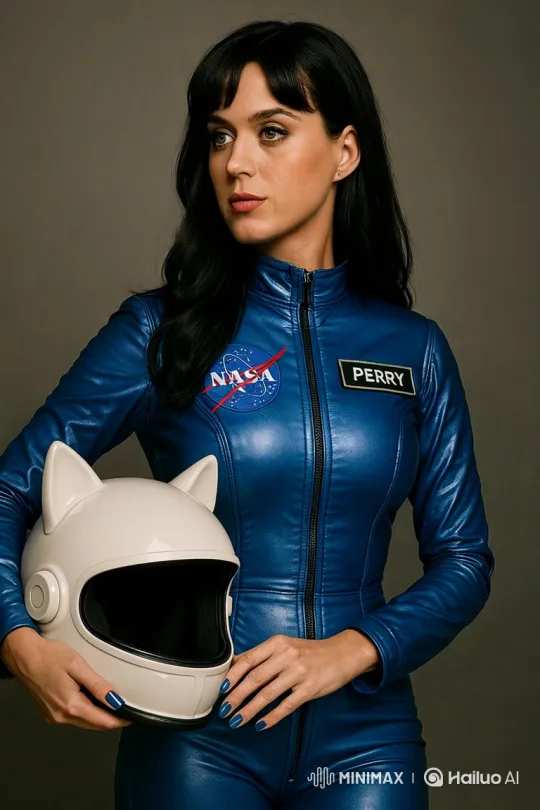 Flirtatious Woman in NASA Jumpsuit Winks at Camera – AI Generated Video | Hailuo AI