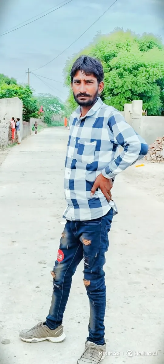 Man Stands Confidently in Village Path, Nods to Camera – AI Generated Video | Hailuo AI