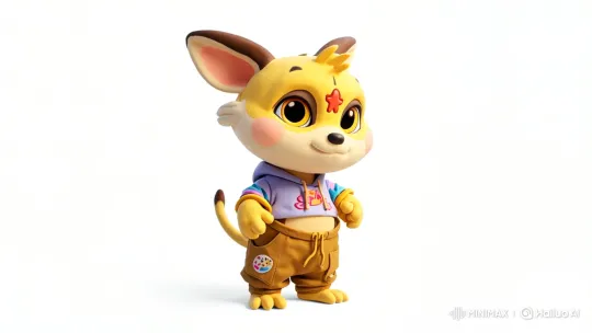 Cute Anthropomorphic Character in Cozy Bedroom Setting – AI Generated Video | Hailuo AI