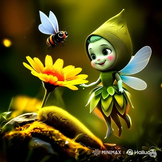 Magical Fairy Dances Around a Glowing Flower – AI Generated Video | Hailuo AI