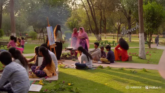 Pakistan Park: Diverse People Enjoying Leisure Activities – AI Generated Video | Hailuo AI