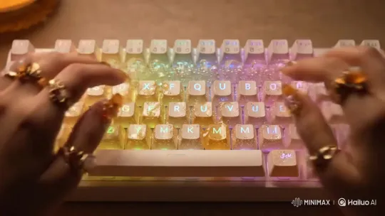 Sticky Fingers ASMR: Honey Slime Key Typing Sounds – AI Generated Video | Hailuo AI