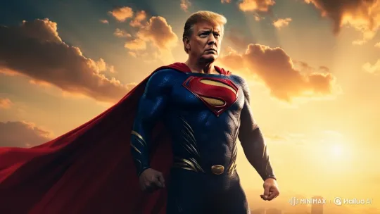 Trump as a Superhero Hovering Over the U.S. Capitol – AI Generated Video | Hailuo AI
