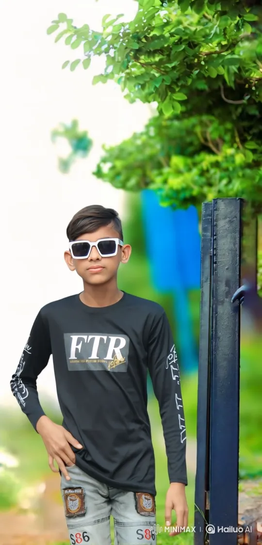 Young Boy in Casual Outfit Strides Confidently – AI Generated Video | Hailuo AI