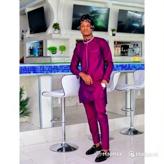 Chase Scene: Man in Magenta Suit and Pregnant Women – AI Generated Video | Hailuo AI