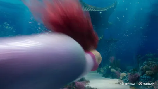 Mermaid Discovers Mysterious Book in Underwater Kingdom – AI Generated Video | Hailuo AI