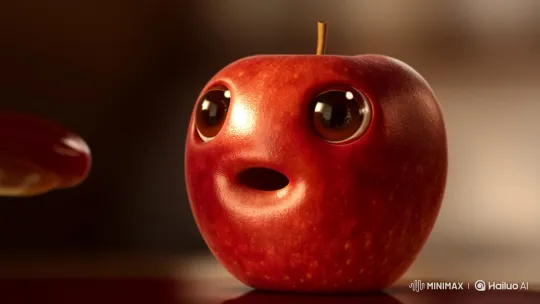 Realistic Apple Eats Jam in Immersive ASMR Video – AI Generated Video | Hailuo AI