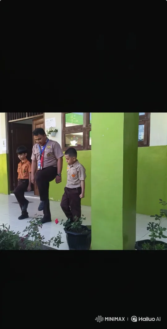 Man Leads Boys in Uniform in Synchronized March – AI Generated Video | Hailuo AI