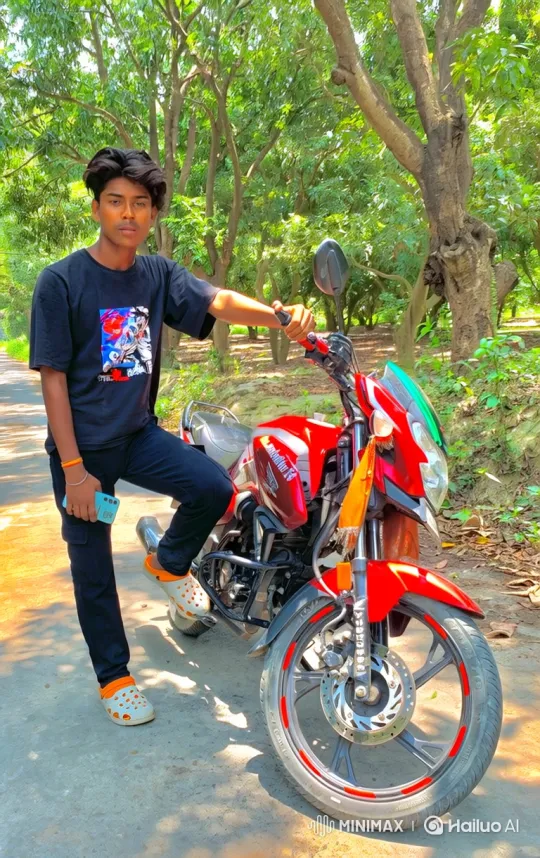Young Couple Shares Intimate Moment Beside Motorcycle – AI Generated Video | Hailuo AI