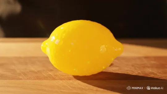 Glass Lemon on Cutting Board: Sunlit, Macro Detail – AI Generated Video | Hailuo AI