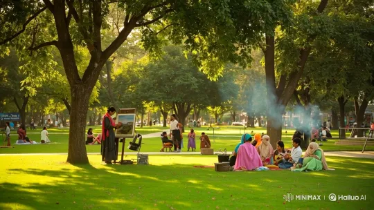 Picnic and Art in the Park on a Sunny Afternoon – AI Generated Video | Hailuo AI