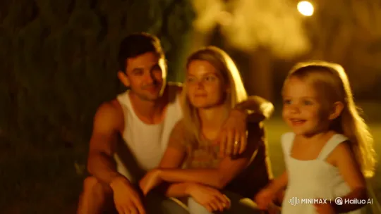 Joyful Family Reunion: Little Girl Hugs Parents – AI Generated Video | Hailuo AI