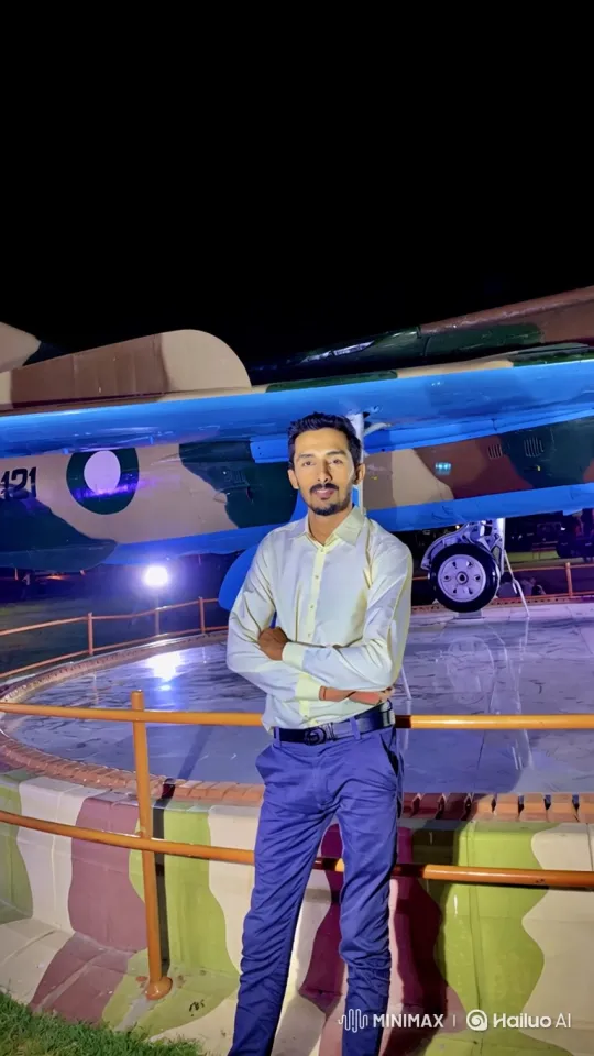 Couple's Romantic Moment in Front of Aircraft – AI Generated Video | Hailuo AI