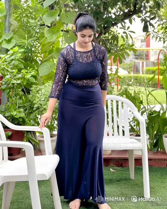 Young Woman in Garden Finds Peaceful Contentment – AI Generated Video | Hailuo AI