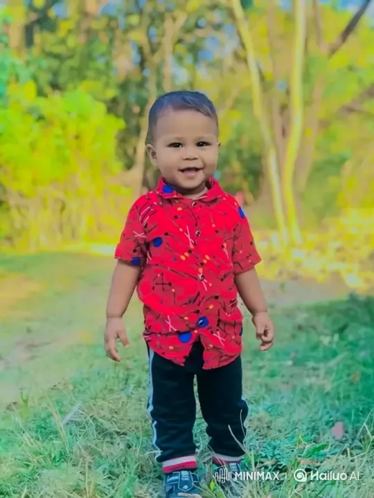 Children's Serene Bond in Golden Hour Park Scene – AI Generated Video | Hailuo AI